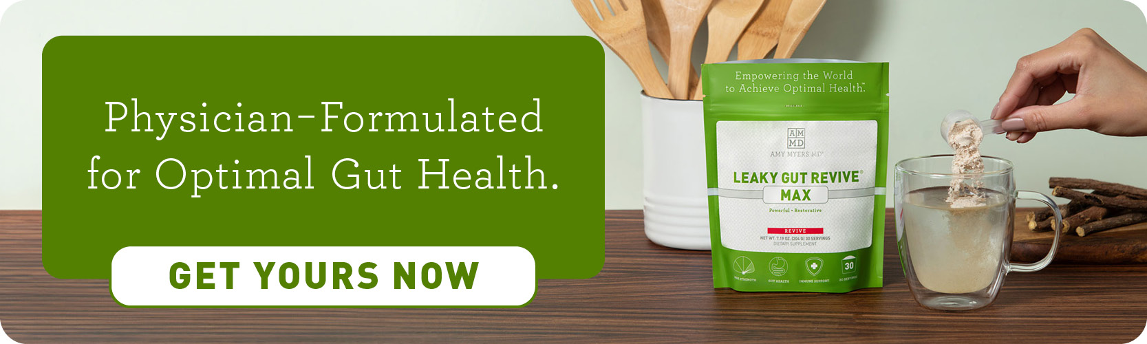 A comprehensive gut healing and immunbe support solution in one conventient package. Get yours now.  Leaky Gut Revive Max in a pouch.