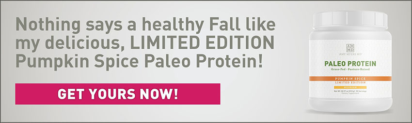 Container of Pumpkin Spice Paleo Protein