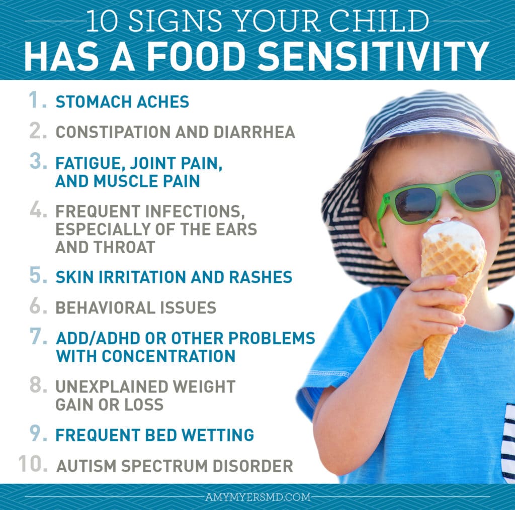 10 Signs Your Child Has a Food Sensitivity - Infographic - Amy Myers MD®