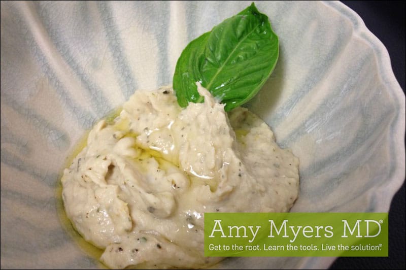 Creamy White Bean Lemon Basil Dip