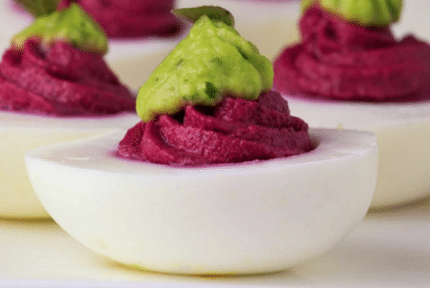 Avocado and Beet Deviled Eggs - Amy Myers MD