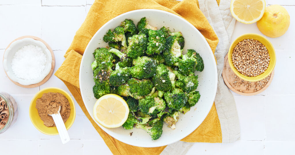 Broccoli on a dish - Moroccan Spice Broccoli - Amy Myers MD®