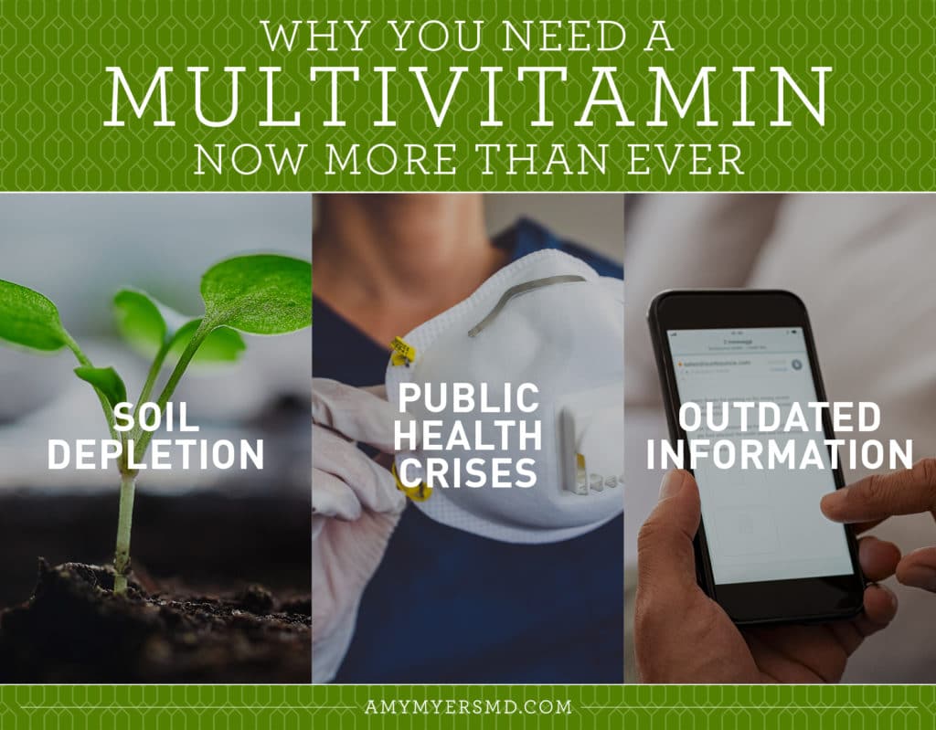 Why you Need A Multivitamin Now More than Ever - Soil Depletion, Public Health Crisis, Outdated Information - Infographic - Amy Myers MD®