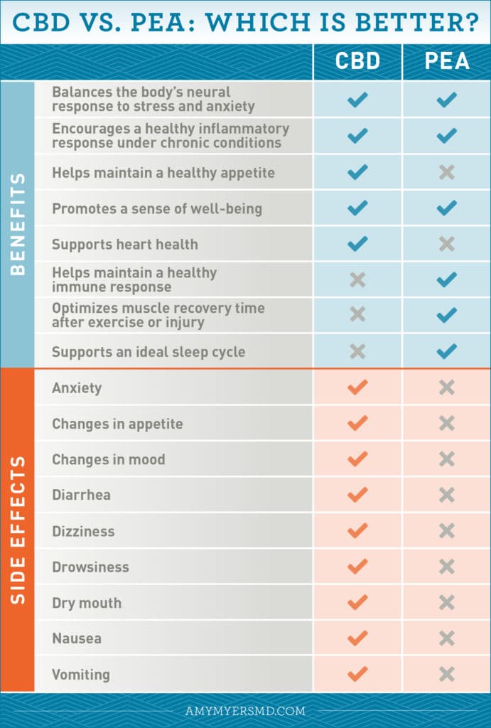 CBD Vs. PEA, Which is Better? - Infographic - Amy Myers MD®