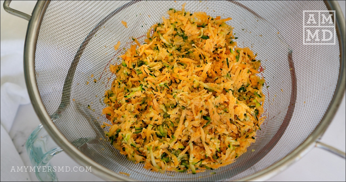 Zucchini, Sweet Potato, Coconut Flour and Seasoning Mixed together