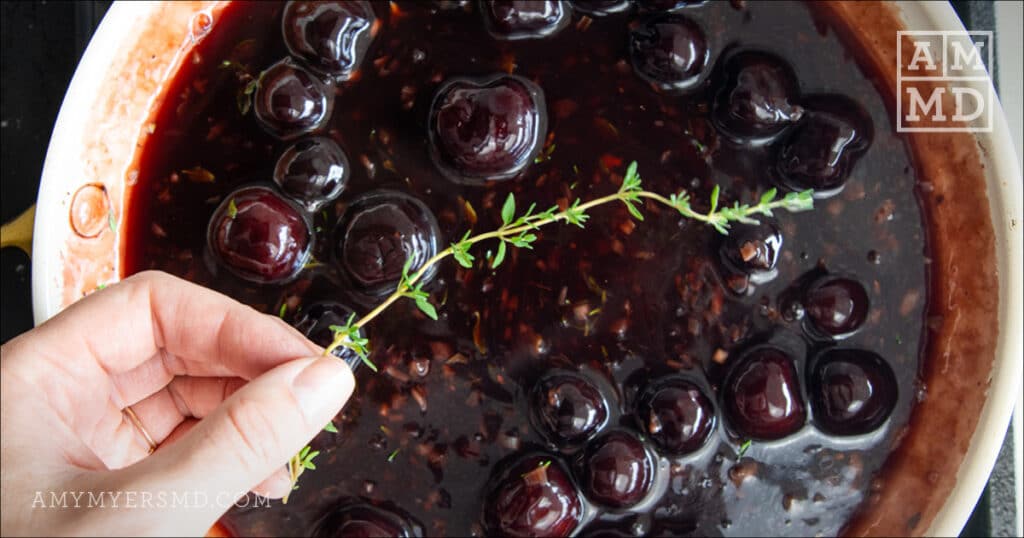 Cherry sauce with thyme - Pork Cutlets with Cherry Sauce - Amy Myers MD®