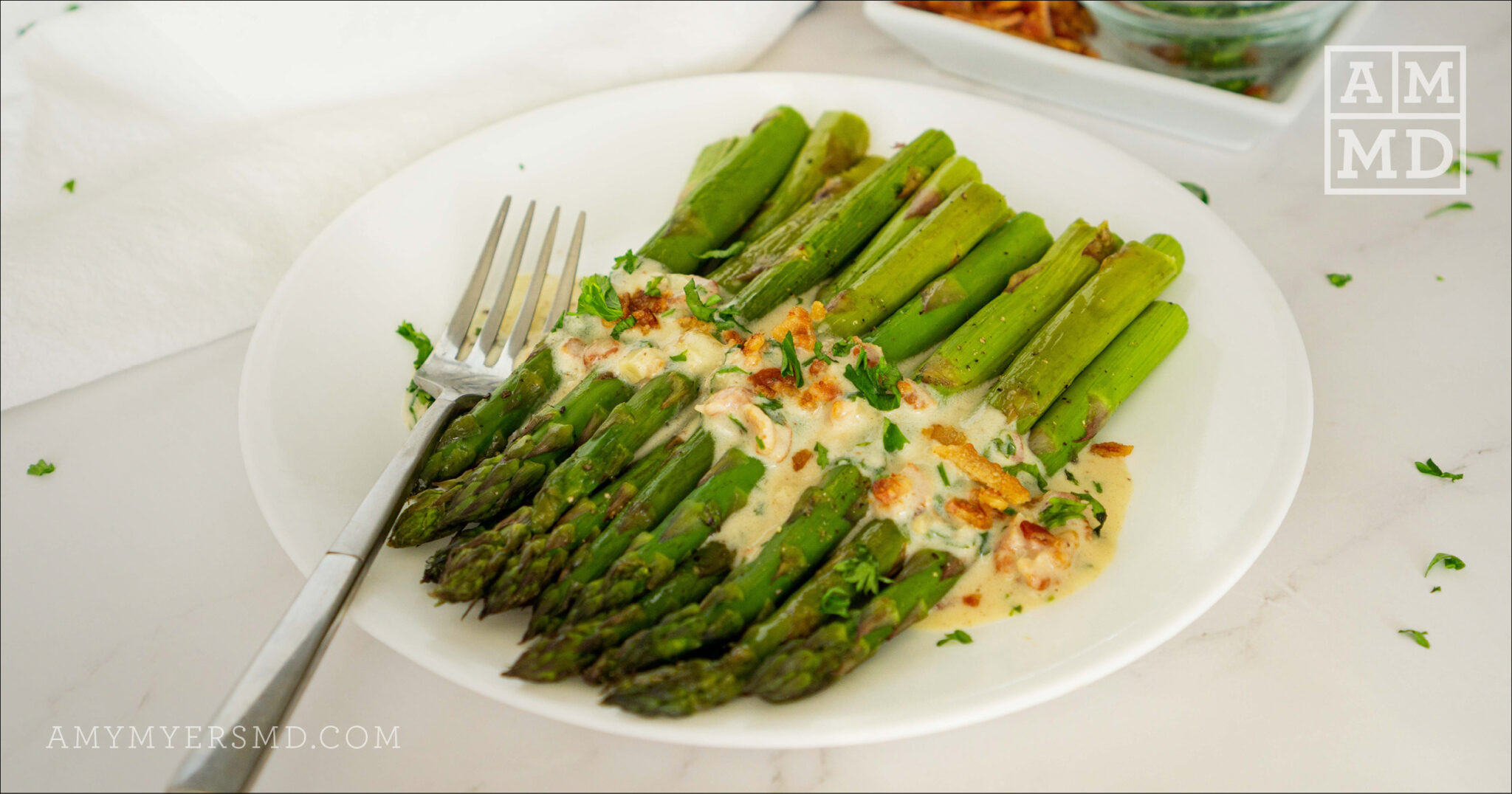 Asparagus With Creamy Bacon Sauce Amy Myers MD
