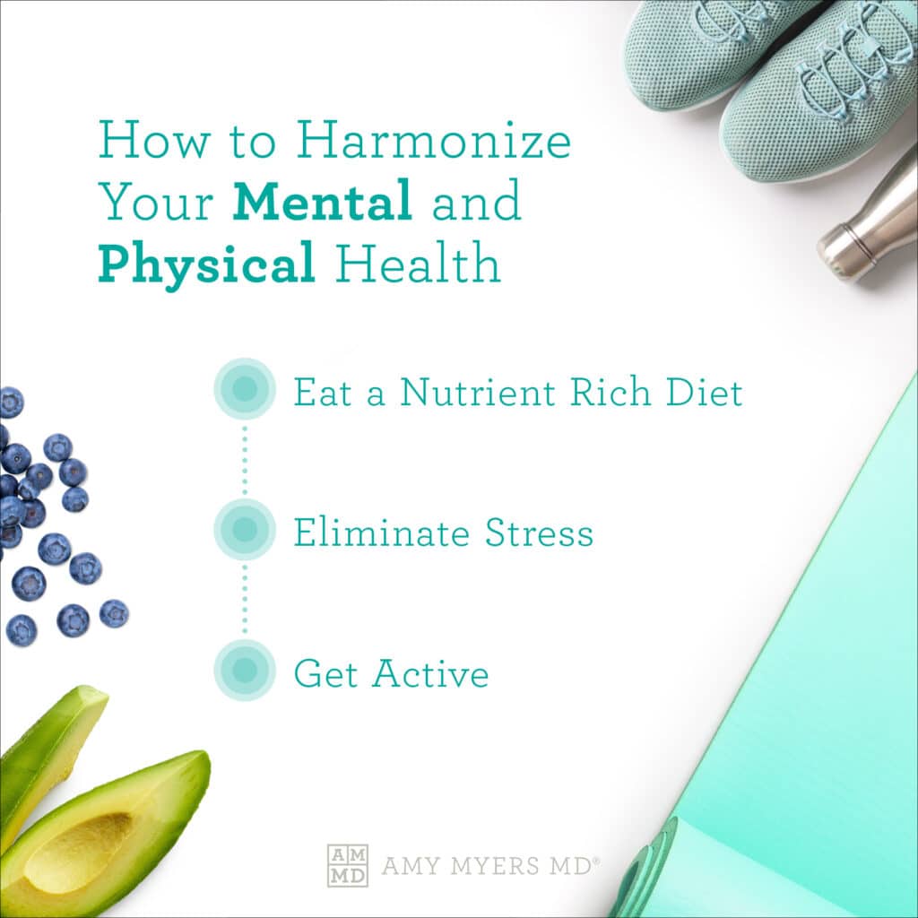 How to harmonize exercise and mental health - Infographic - Amy Myers MD®