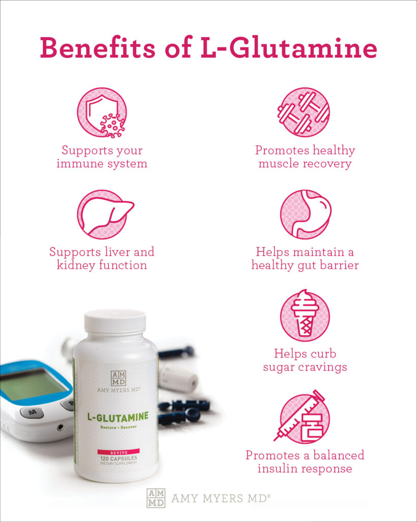 Benefits of L-Glutamine - Infographic- Amy Myers MD®