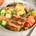 AIP Blackened Chicken Avocado Berry Salad