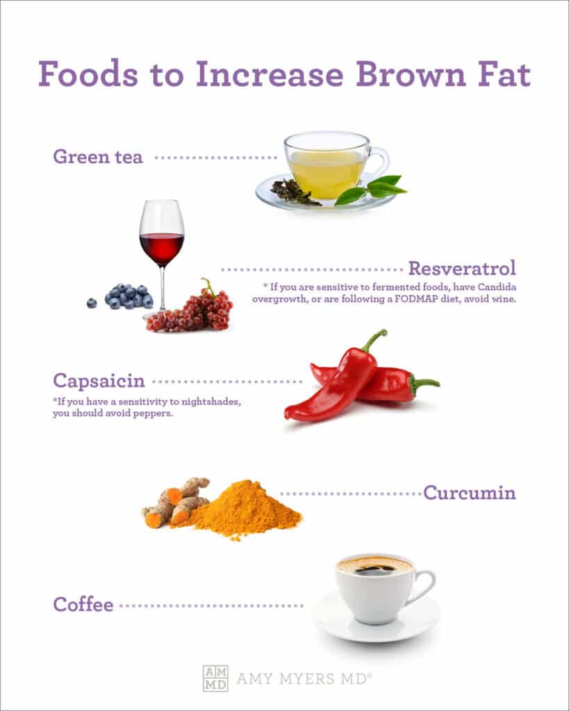 Foods to Increase Brown Fat - Is Brown Fat Good or Bad - Infographic - Amy Myers MD®