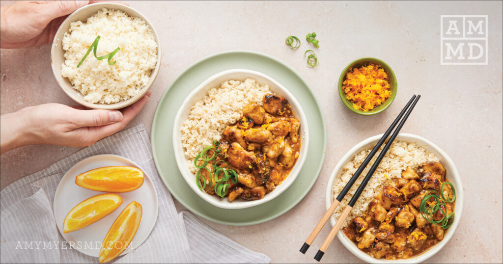 Serving Orange Chicken - Gluten Free Orange Chicken - Amy Myers MD®