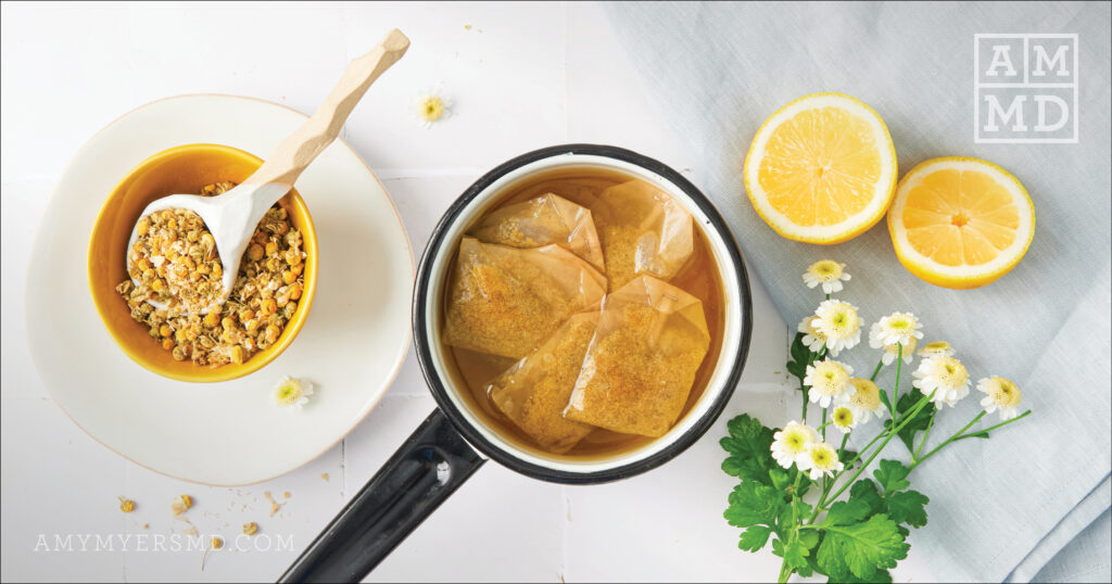 Boiling tea bags - Night Time Tea - Amy Myers MD®