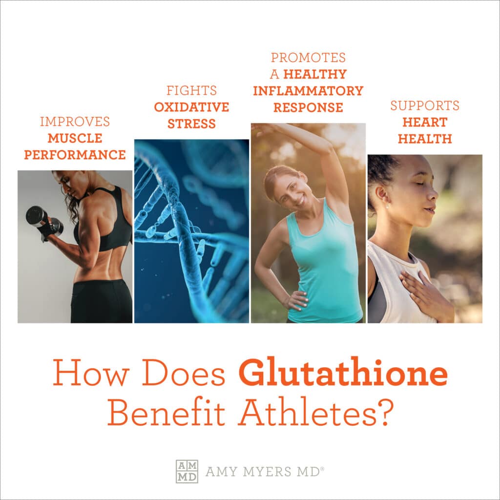 Glutathione benefits for athletes - infographic - Amy Myers MD®