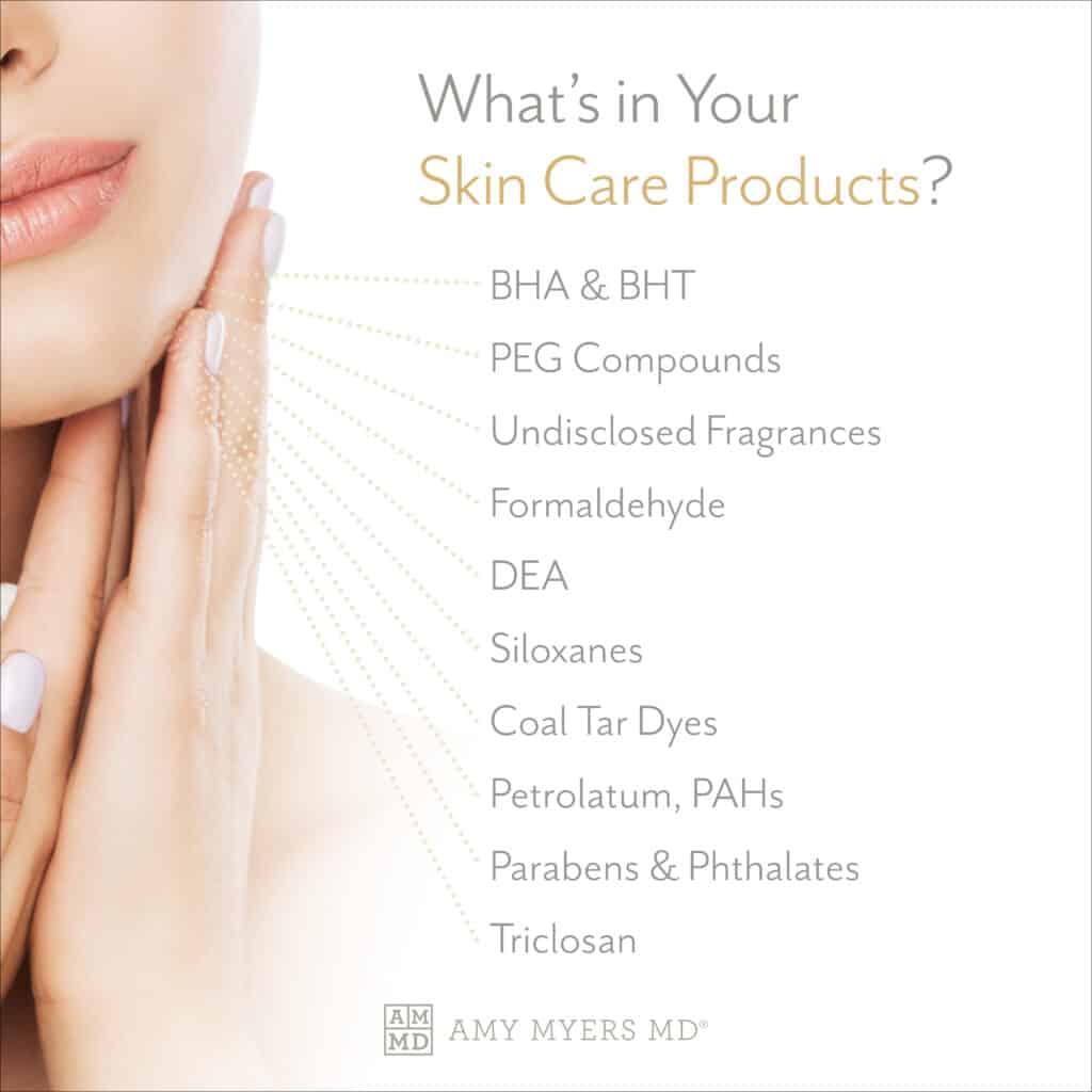 What's in Your Skin Care Products - Infographic - Amy Myers MD®