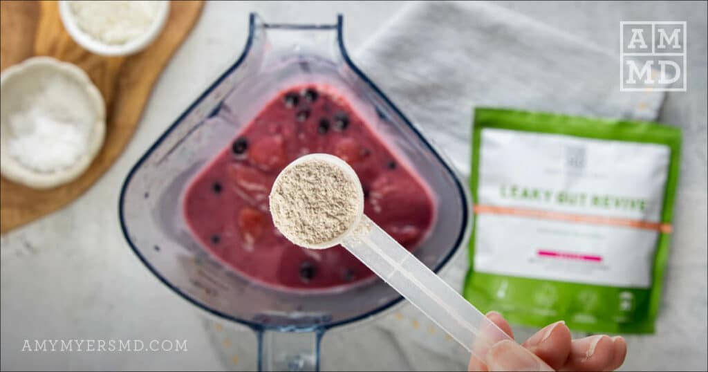 Scoop of Leaky Gut Revive® - No Bake Mixed Berry Cheesecake - Amy Myers MD®