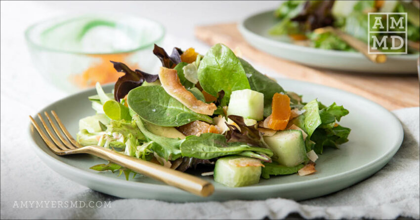 Dried Apricot Summer Salad with Red Superfoods Dressing